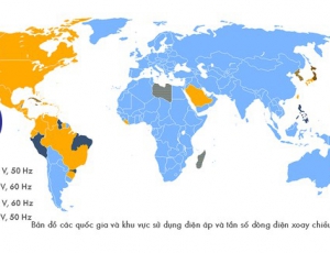Điện áp được sử dụng tại các quốc gia trên thế giới